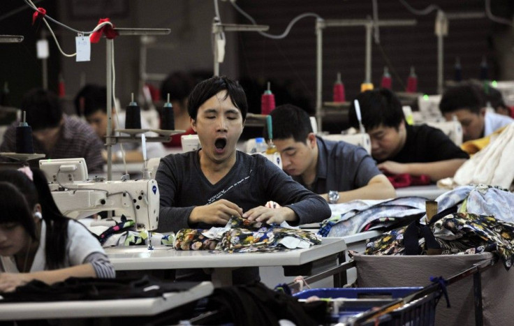 An employee at a garment factory 