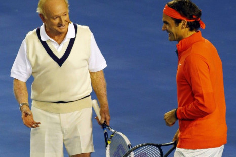 Roger Federer and Rod Laver