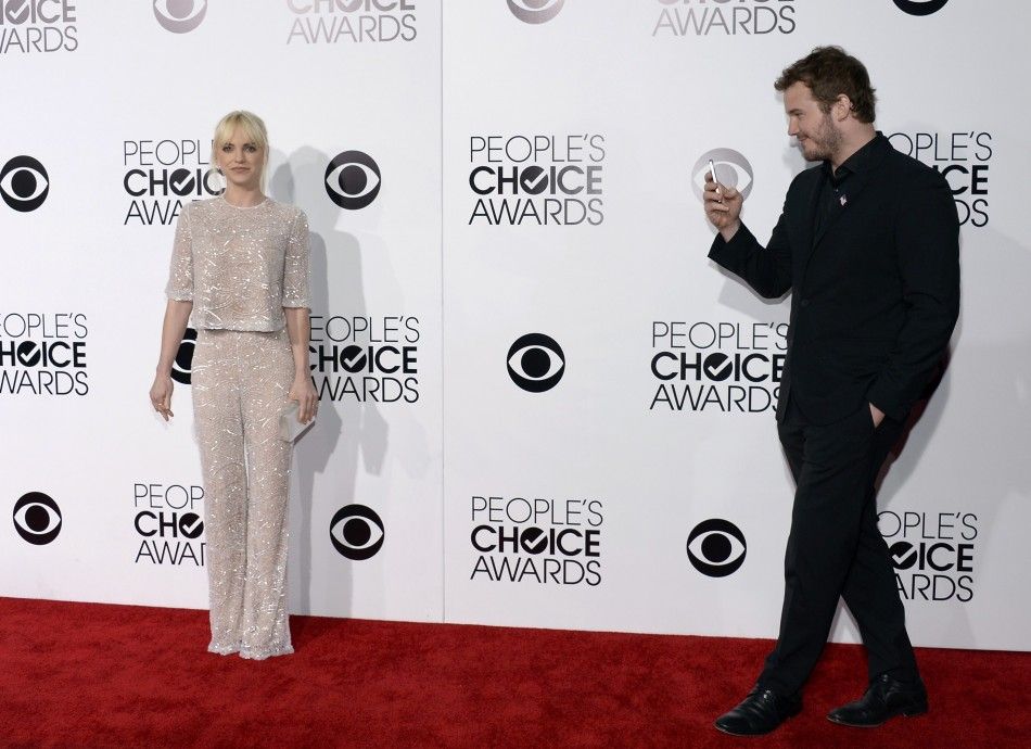 Chris Pratt and Anna Faris A at the 2014 Peoples Choice Awards in Los Angeles