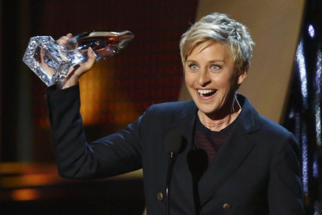 Ellen DeGeneres Accepts the Award for Favorite Daytime TV Host for Her Show 'The Ellen DeGeneres Show' at the 2014 People's Choice Awards in Los Angeles