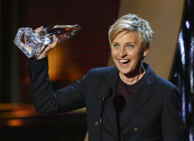 Ellen DeGeneres Accepts the Award for Favorite Daytime TV Host for Her Show 'The Ellen DeGeneres Show' at the 2014 People's Choice Awards in Los Angeles