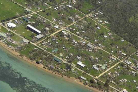 An Aerial View of Lifuka Island After Cyclone Ian Hit Tonga January 11, 2014