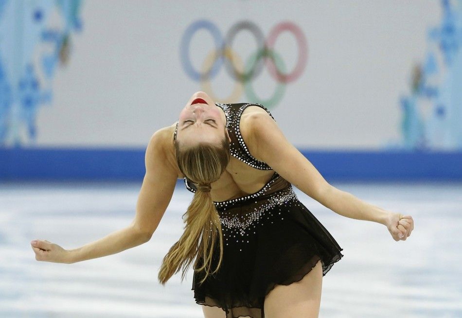  Ashley Wagner of the United States competes during the Team Ladies Short Program at the Sochi 2014 Winter Olympics