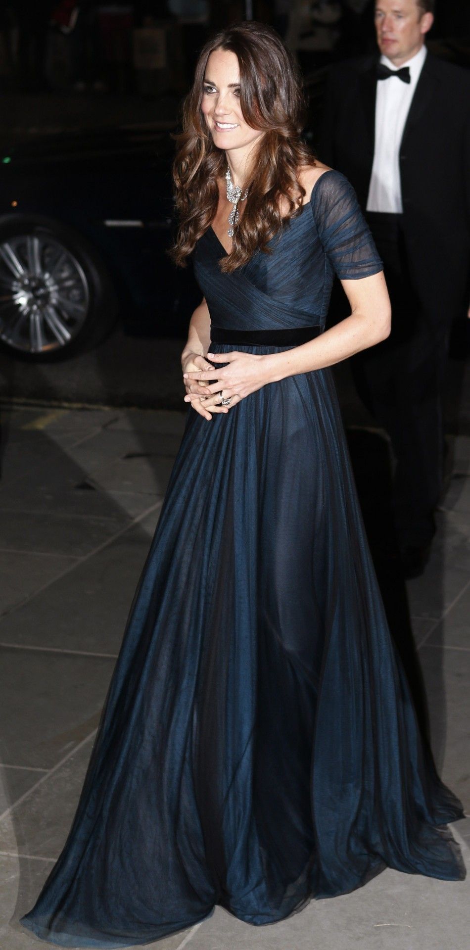Britains Catherine, the Duchess of Cambridge, Arrives at the National Portrait Gallerys Portrait Gala 2014 in Central London