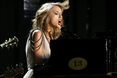 Taylor Swift performs &quot;All Too Well&quot; at the 56th annual Grammy Awards in Los Angeles