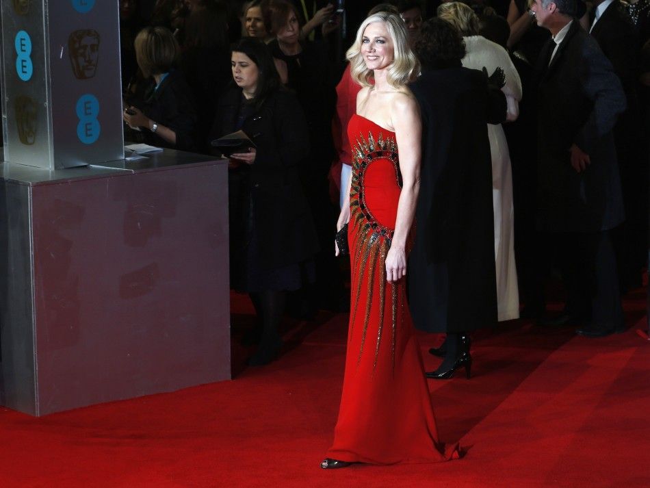 Joely Richardson arrives at the British Academy of Film and Arts BAFTA awards ceremony at the Royal Opera House in London