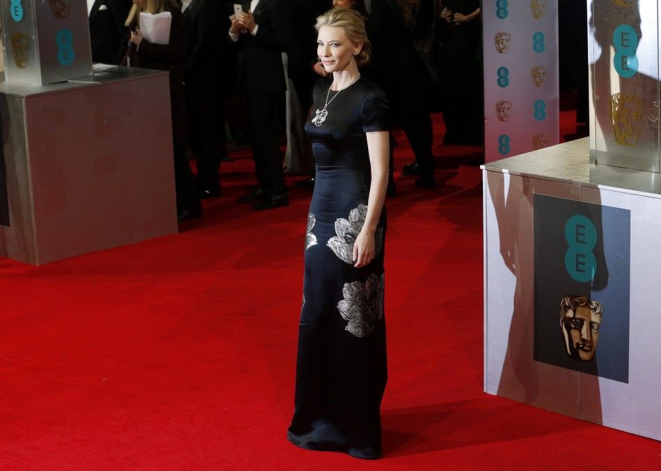 Cate Blanchett arrives at the BAFTA awards ceremony in London