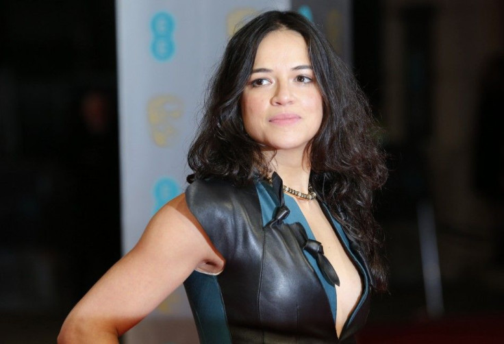 Michelle Rodriguez arrives at the BAFTA awards ceremony in London