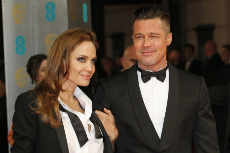 Brad Pitt and Angelina Joile arrives at the BAFTA awards ceremony at the Royal Opera House in London 