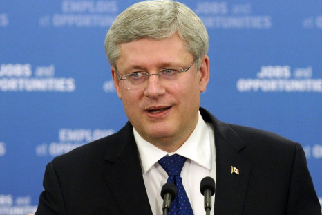 Canadian PM Harper speaks at the Museum
