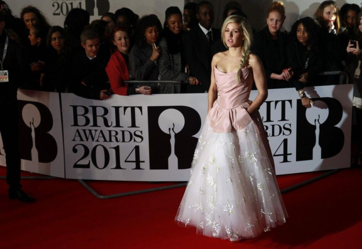 Singer Ellie Goulding arrives for the BRIT Awards, celebrating British pop music, at the O2 Arena in London