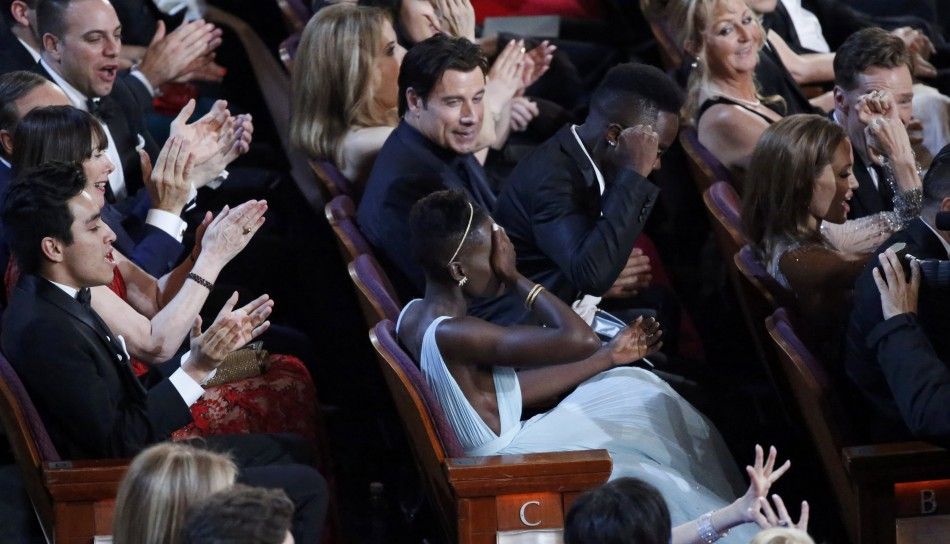 Lupita Nyongo reacts as she is announced as the winner of the Oscar for best supporting actress for her role in quot12 years a Slavequot at the 86th Academy Awards in Hollywood