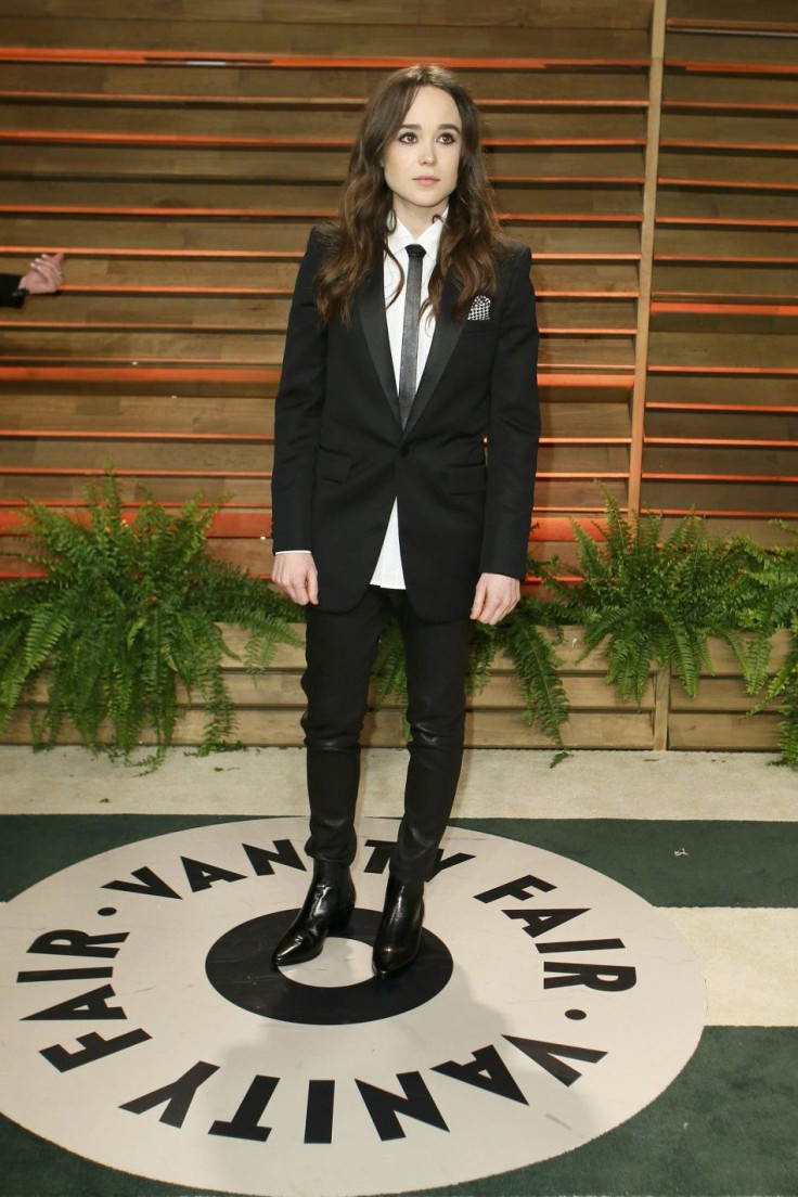 Actress Ellen Page arrives at the 2014 Vanity Fair Oscars Party in West Hollywood, California