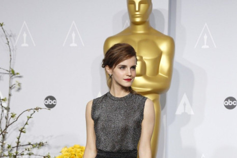 Presenter Emma Watson poses for photos at the 86th Academy Awards in Hollywood, California