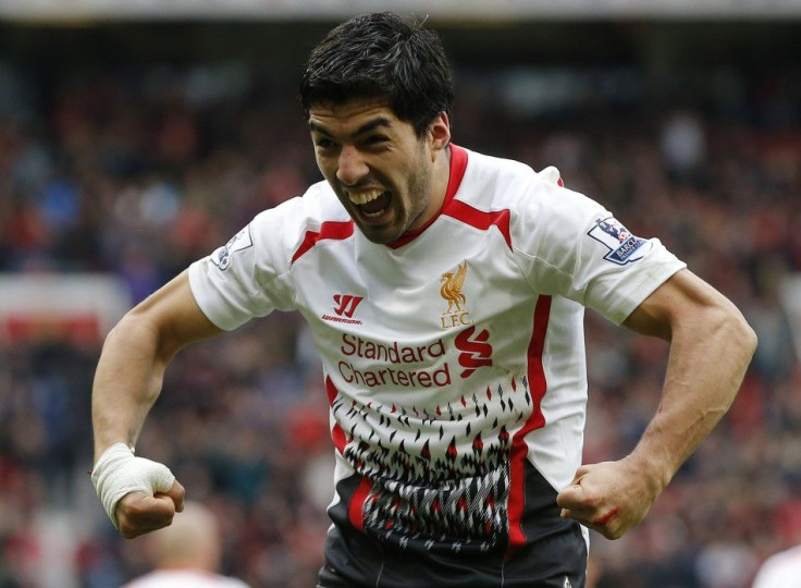 An ecstatic Luis Suarez