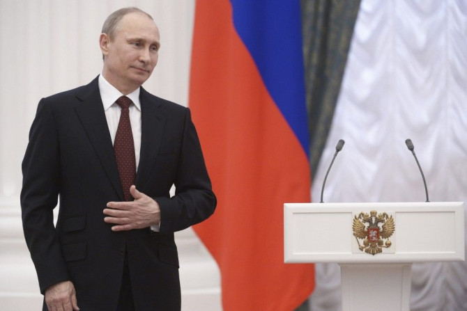 Russian President Putin takes part in a state awards ceremony in Moscow&#039;s Kremlin