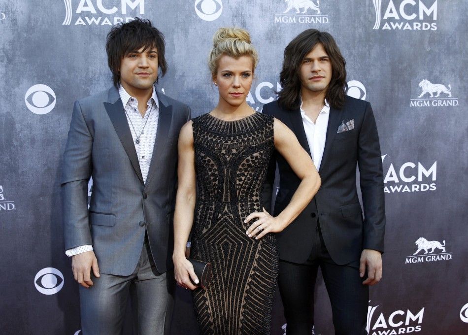 Country group The Band Perry arrives at the 49th Annual Academy of Country Music Awards in Las Vegas