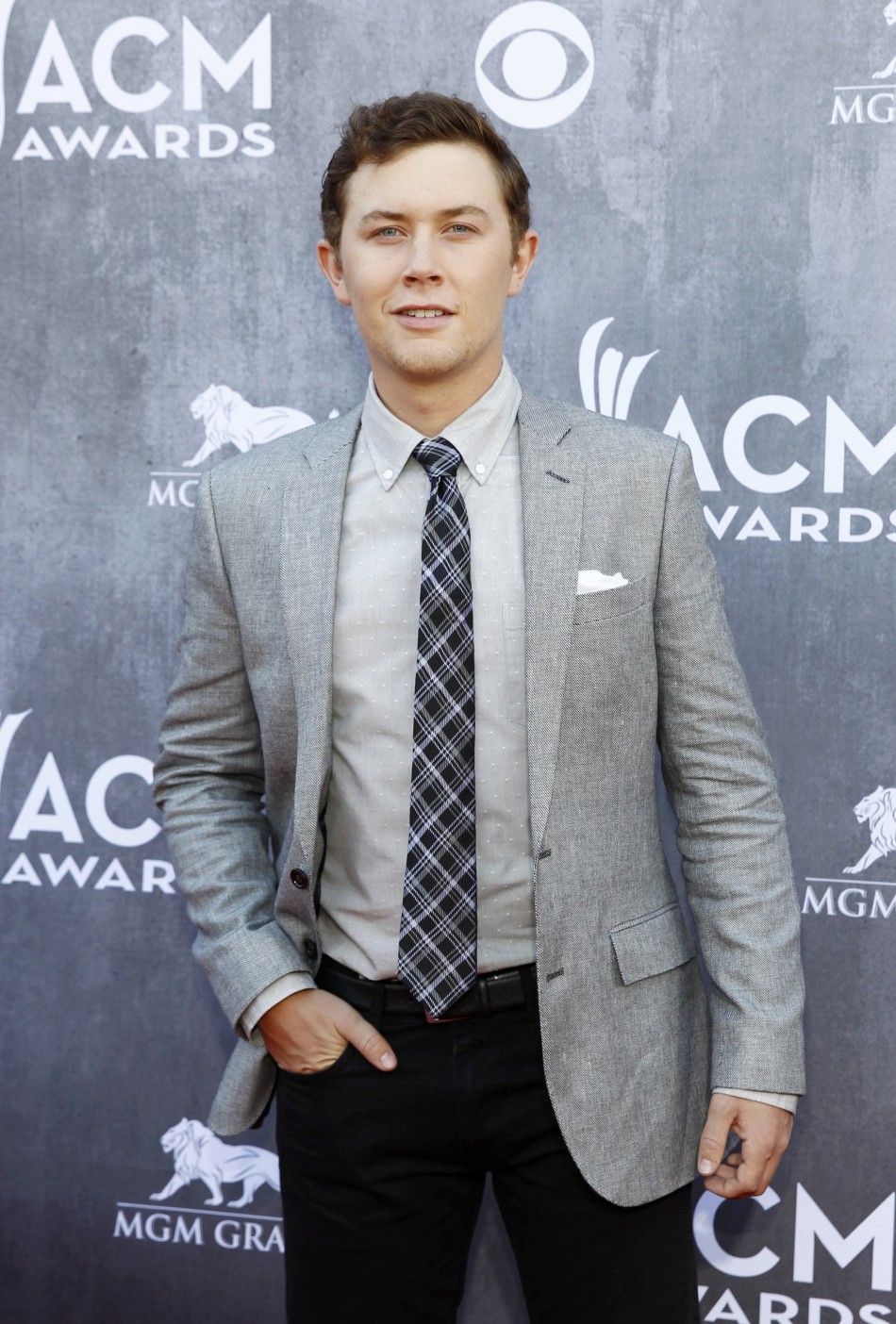 Scotty McCreery arrives at the 49th Annual Academy of Country Music Awards in Las Vegas