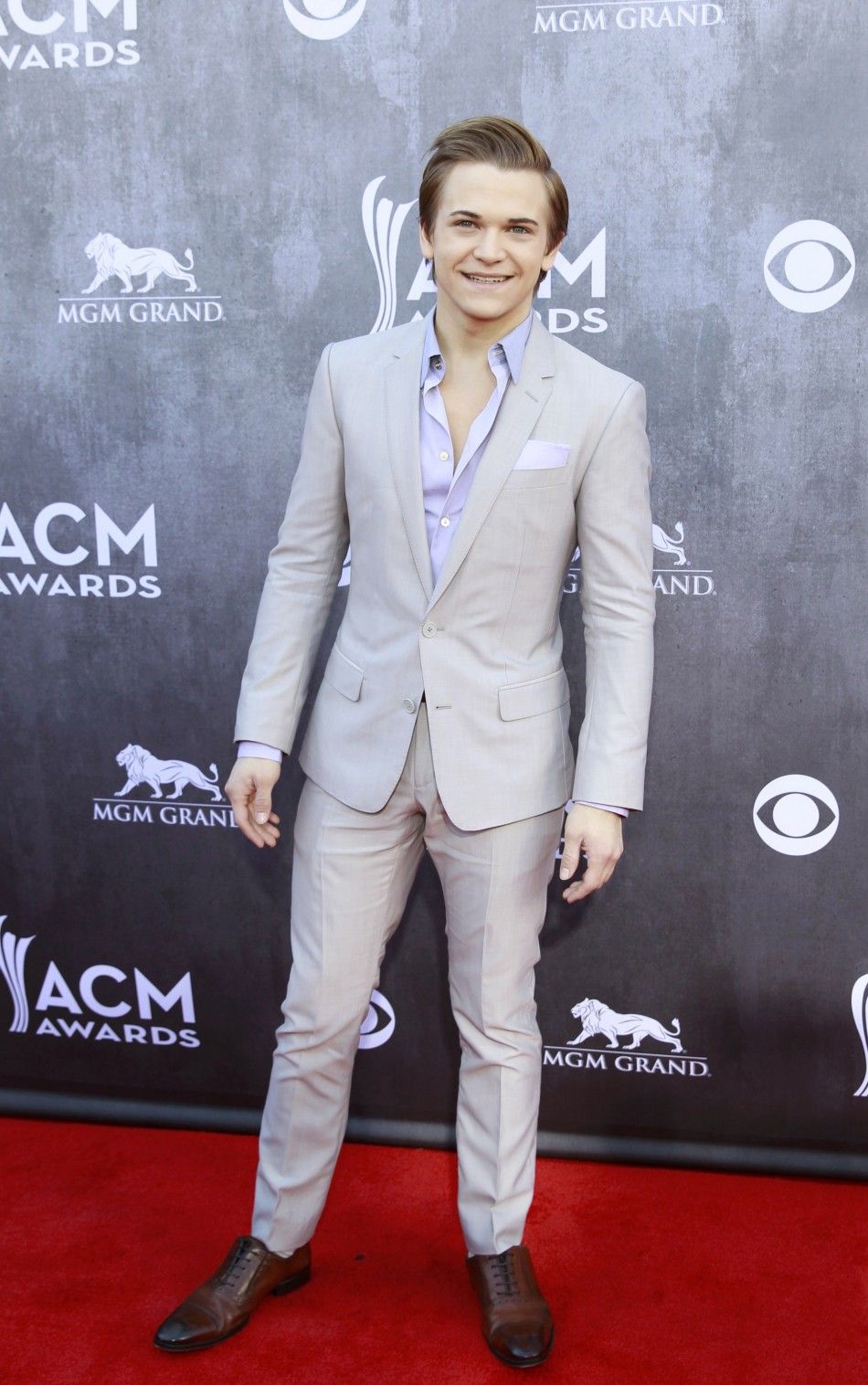 Country music singer Hunter Hayes arrives at the 49th Annual Academy of Country Music Awards in Las Vegas