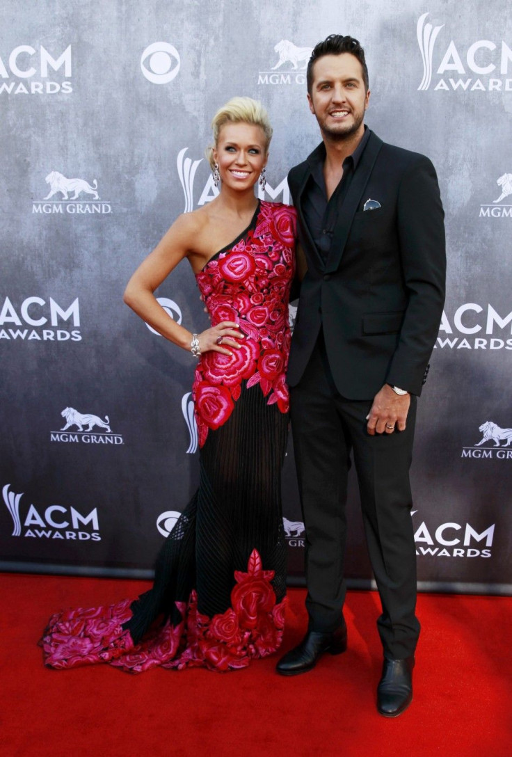 Musician Luke Bryan and his wife Caroline Boyer arrive at the 49th Annual Academy of Country Music Awards in Las Vegas