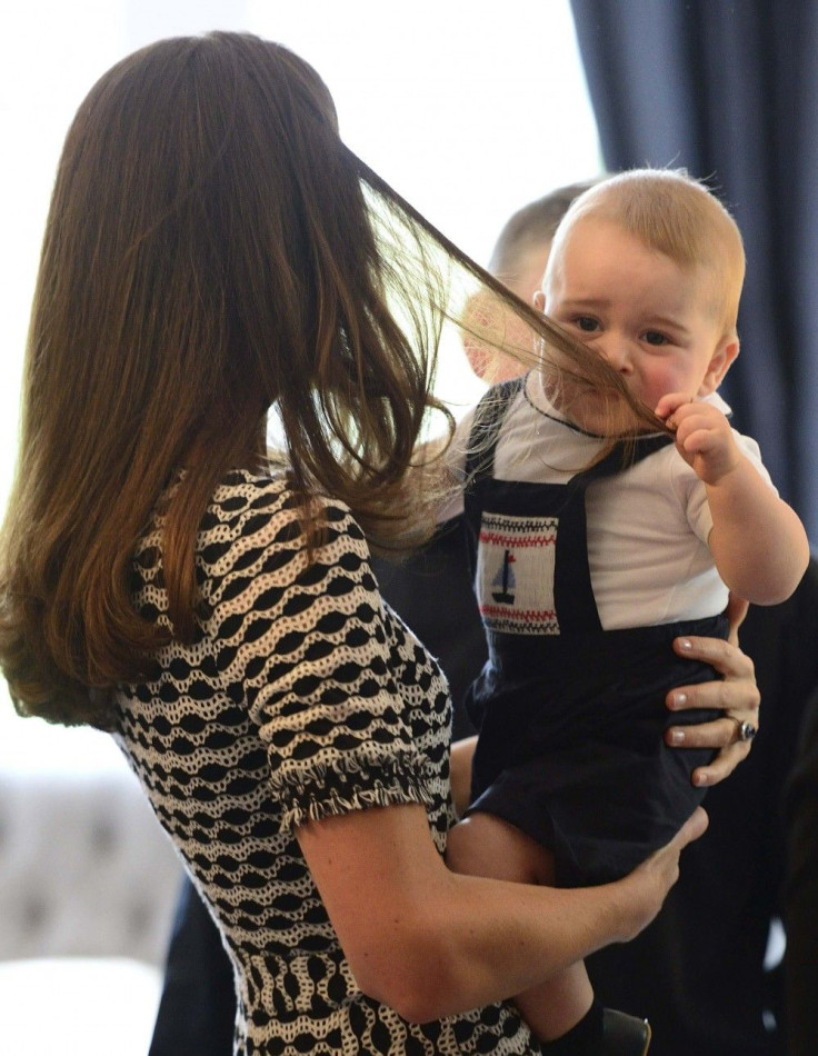 Prince George with Kate Middleton