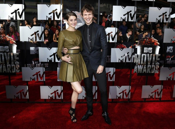 Shailene Woodley and Ansel Elgort Arrive at the 2014 MTV Movie Awards in Los Angeles