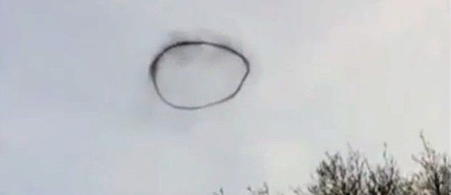 A mysterious black ring that hovered over the English Sky, has led to many people thinking what it possibly could be. (Photo: YouTube Video Screen Grab)
