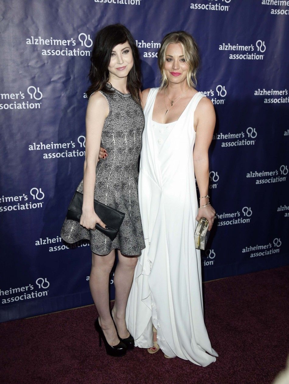 Actresses Kaley Cuoco-Sweeting R and her sister Briana Cuoco pose at the 22nd annual quotA Night at Sardisquot to benefit the Alzheimers Association at the Beverly Hilton Hotel in Beverly Hills, California, March 26, 2014. REUTERSDanny Moloshok