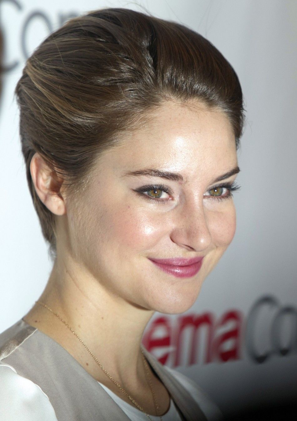 Actress Shailene Woodley, winner of the Female Star of Tomorrow award, arrives for the Big Screen Achievement Awards during CinemaCon, the official convention of the National Association of Theatre Owners, at Caesars Palace in Las Vegas, Nevada March 27, 