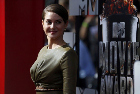 Actress Shailene Woodley arrives at the 2014 MTV Movie Awards in Los Angeles