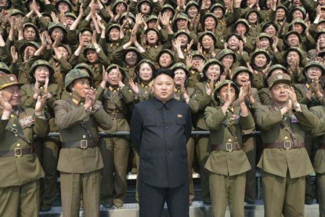 North Korean Leader Kim Jong Un Guides the Multiple-Rocket Launching Drill of Women's Sub-units Under KPA Unit 851