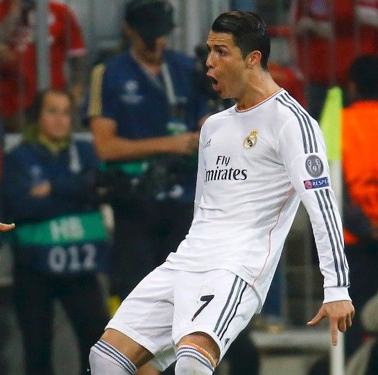 Ronaldo celebrates his sixteenth goal