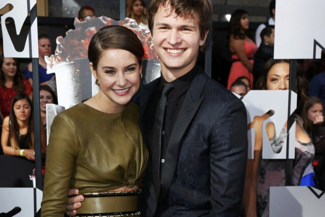 Shailene Woodley and Ansel Elgort arrive at the 2014 MTV Movie Awards in Los Angeles