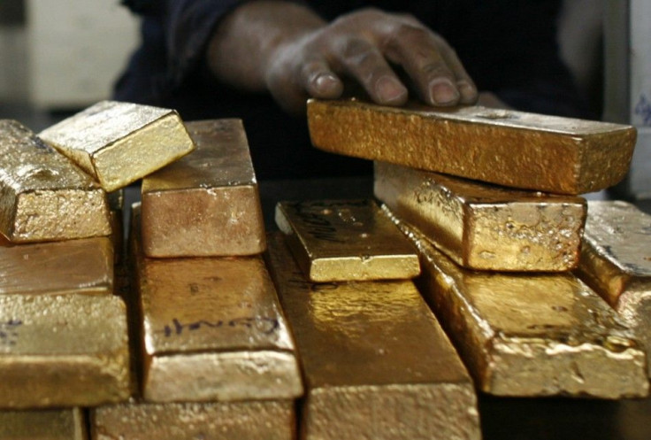 File photo shows a labourer working on gold bars at a plant of a gold refiner in Istanbul