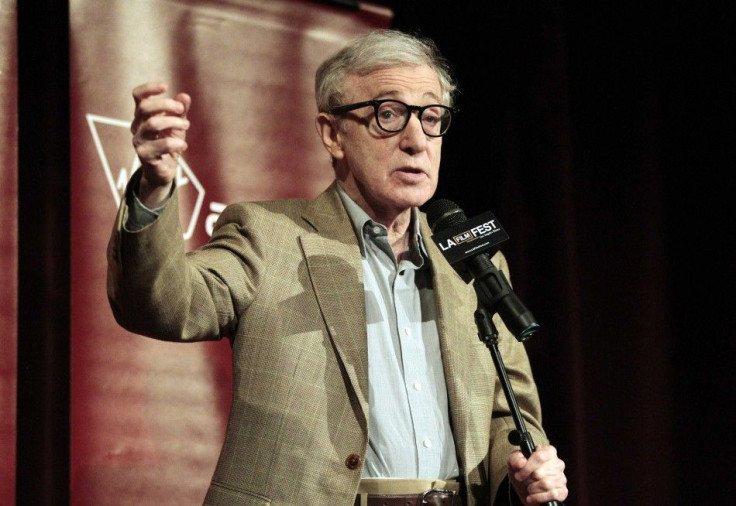 File photo of Allen speaking on stage at the premiere of "To Rome with Love" during the opening night of the Los Angeles Film Festival at the Regal Cinemas in Los Angeles