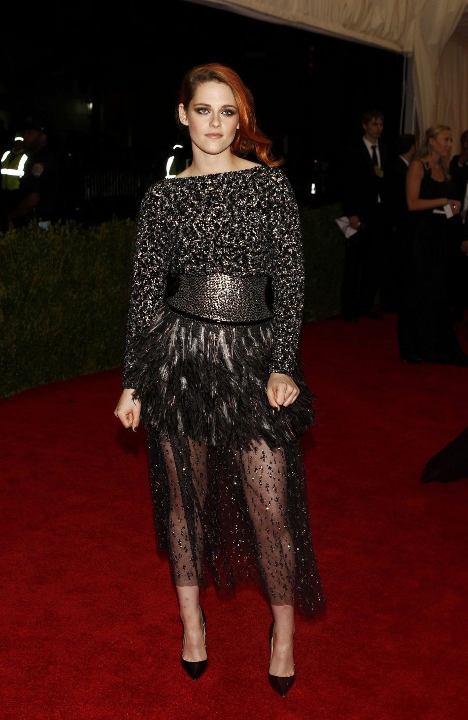 Actress Kristen Stewart arrives at the Metropolitan Museum of Art Costume Institute Gala Benefit celebrating the opening of quotCharles James Beyond Fashionquot in Upper Manhattan, New York May 5, 2014. REUTERSCarlo Allegri   