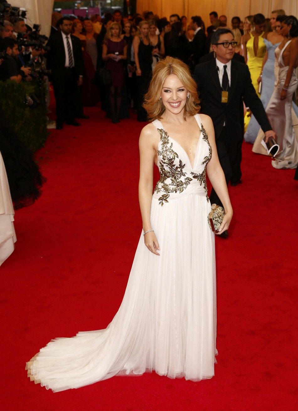 Kylie Minogue arrives at the Metropolitan Museum of Art Costume Institute Gala Benefit in New York