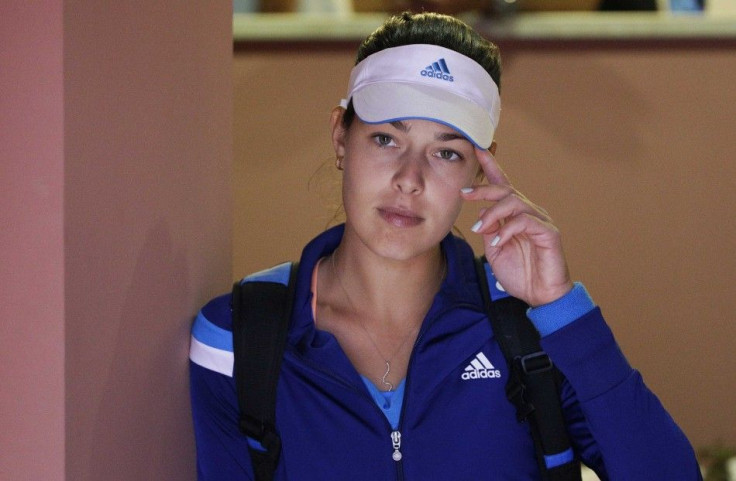 Ana Ivanovic Of Serbia Looks On Before The Start Of Her Women's Singles Match Against Maria Sharapova At The Rome Masters Tennis Tournament