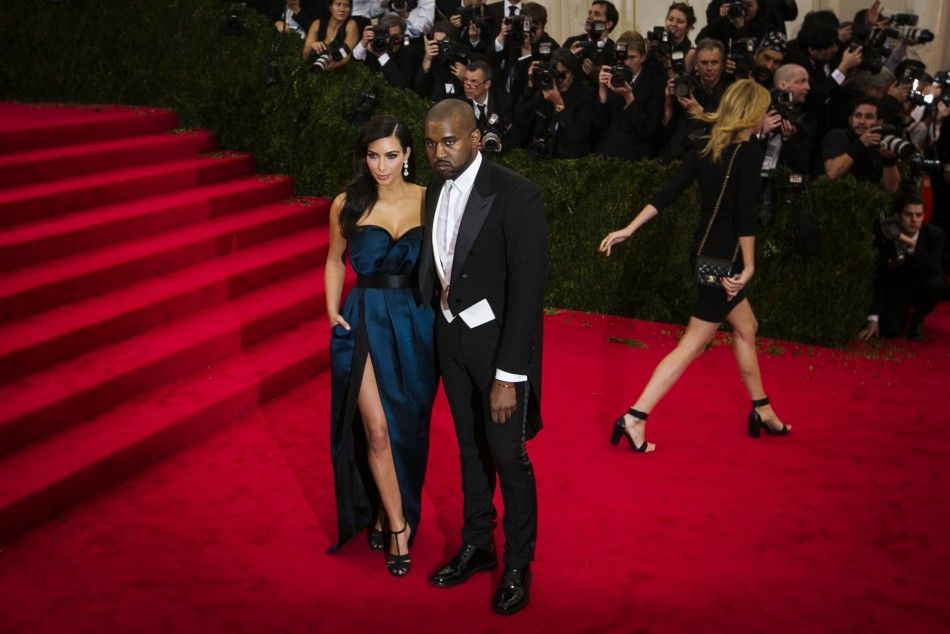 Kanye West and Kim Kardashian arrive at the Metropolitan Museum of Art Costume Institute Gala Benefit 