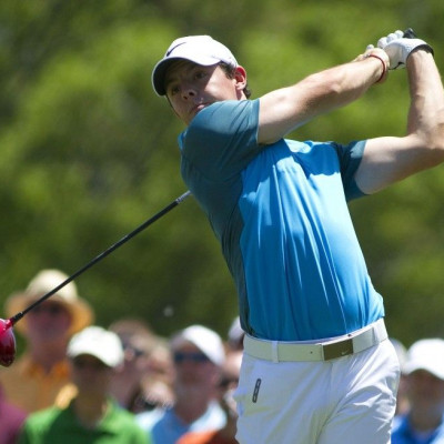 May 4, 2014; Charlotte, NC, USA; Rory McIlroy tees off on the fourth hole during the final round of the Wells Fargo Championship at Quail Hollow Club.