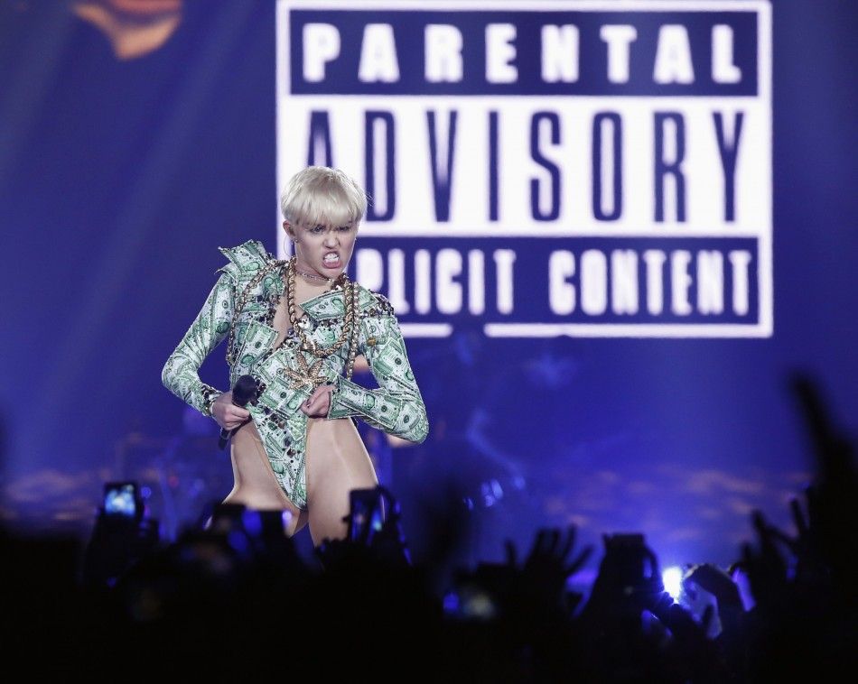 U.S. singer Miley Cyrus performs at the O2 Arena in central London May 6, 2014.  REUTERSOlivia Harris 