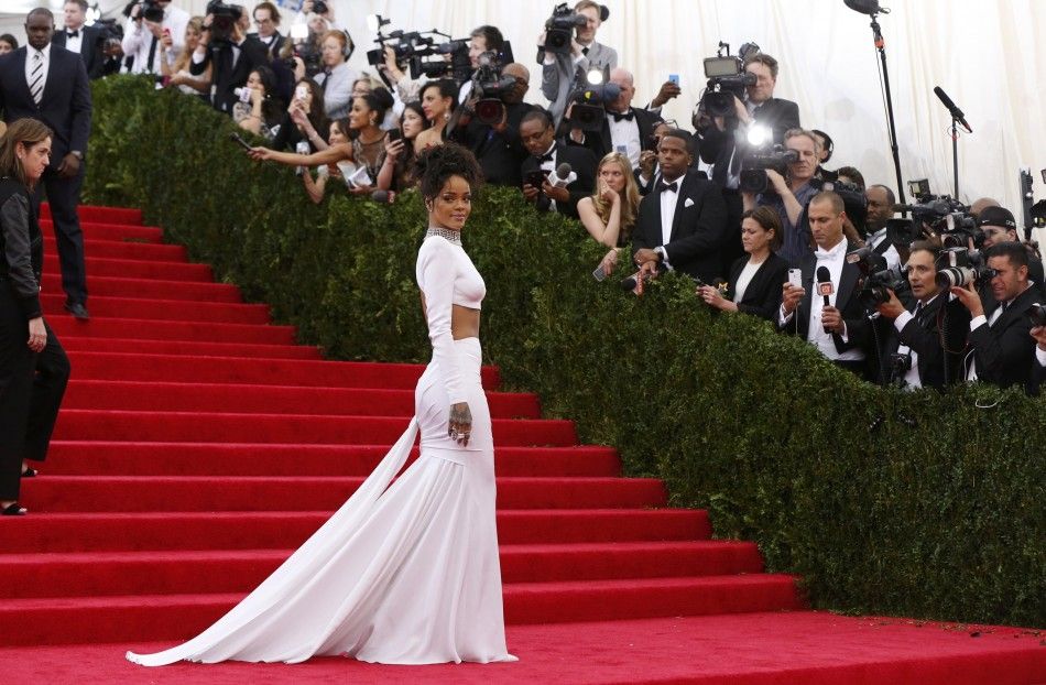 Singer Rihanna arrives at the Metropolitan Museum of Art Costume Institute Gala Benefit celebrating the opening of quotCharles James Beyond Fashionquot in Upper Manhattan, New York, May 5, 2014.     REUTERSLucas Jackson