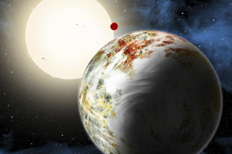 The newly discovered &quot;mega-Earth&quot; Kepler-10c dominates the foreground in this artist&#039;s conception released by the Harvard-Smithsonian Center for Astrophysics in Cambridge