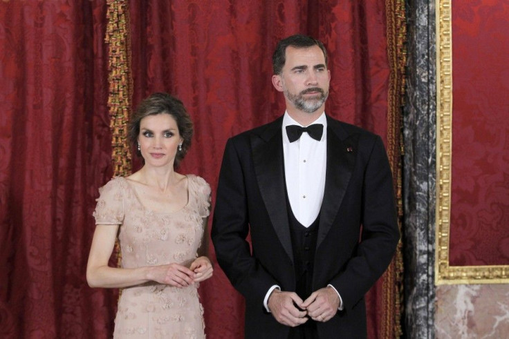 Spain's Princess Letizia and her husband Spain's Crown Prince Felipe 