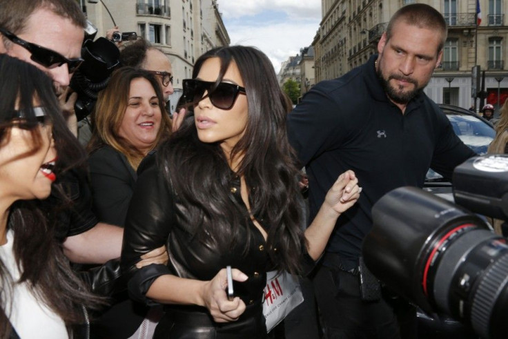 TV personality Kim Kardashian walks in the street in Paris