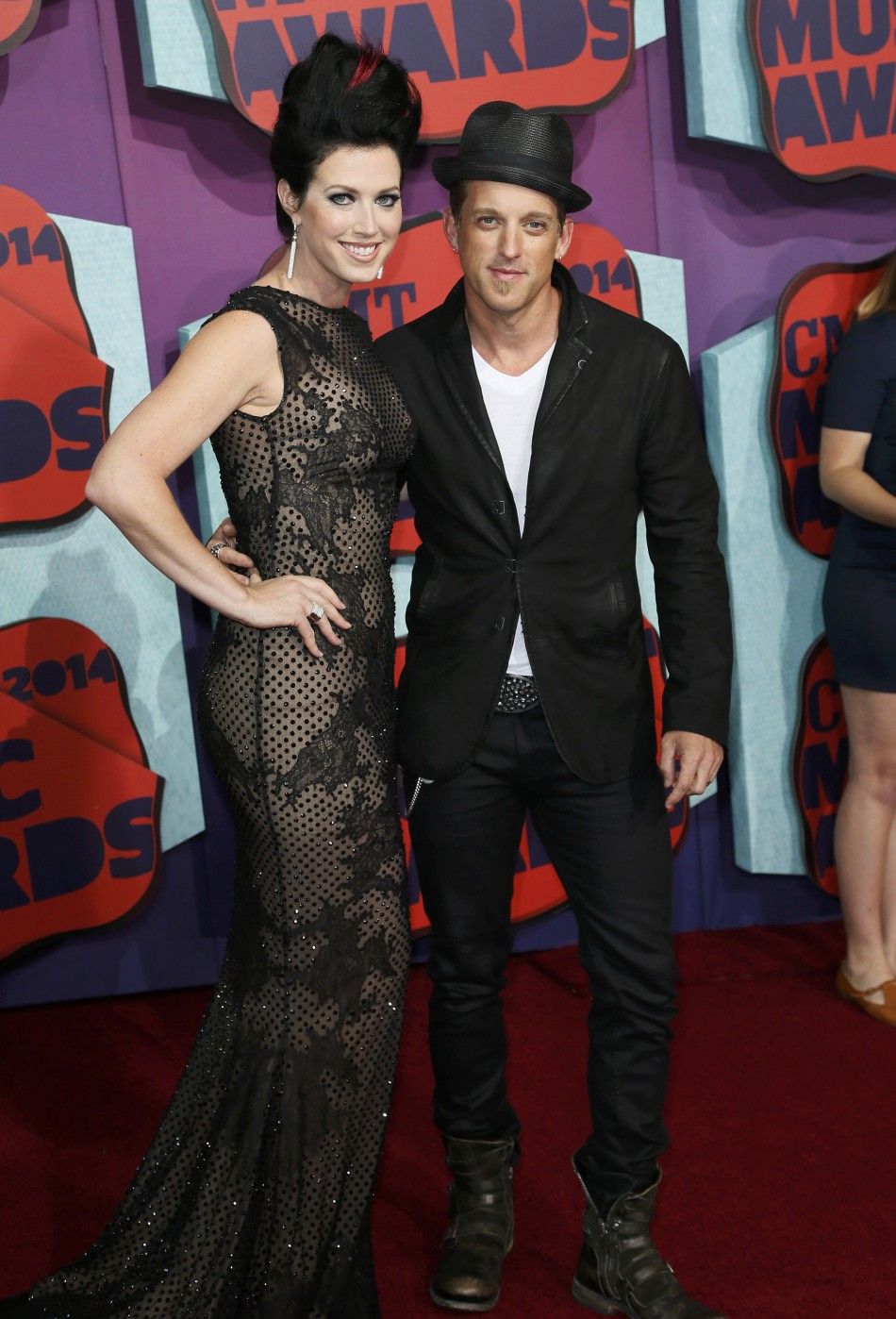 Shawna Thompson and Keifer Thompson of Thompson Square arrive at the 2014 CMT Music Awards in Nashville
