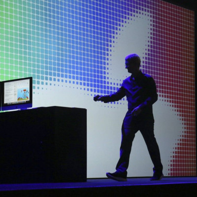 Apple CEO Tim Cook Departs The Stage Following His Keynote Address