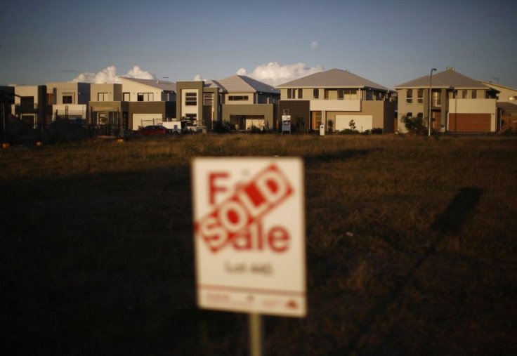 A row of newly-constructed homes selling for over one million dollars each are pictured in the new Sydney suburb of Greenhills Beach, May 13, 2014.