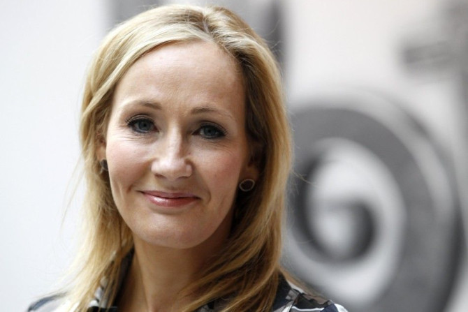 File photograph shows British writer JK Rowling, author of the Harry Potter series of books, posing during the launch of the new online website Pottermore in London