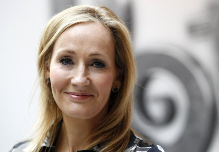 File photograph shows British writer JK Rowling, author of the Harry Potter series of books, posing during the launch of the new online website Pottermore in London